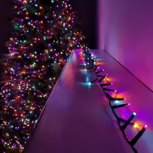 image of 2000 LED 50m Premier TreeBrights Indoor Outdoor Christmas Multi Function Mains Operated String Lights with Timer in Rainbow