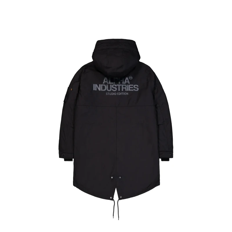 Image of alpha industries Printed parka on the back Alpha Industries M-51 Fishtail Noir Male M
