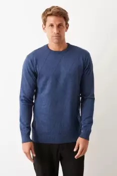 image of Mens Long Sleeve Diamond Crew Neck Jumper