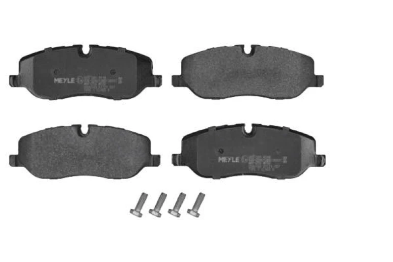 Image of MEYLE 025 241 9118 Brake pad set Front Axle, prepared for wear warning indicator, Original Quality, with anti-squeak plate Brake Pad Set,disc brake (