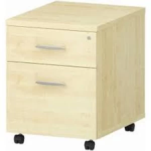 Image of Trexus 2 Drawer Mobile Pedestal 430x500x510mm Maple Ref I000244