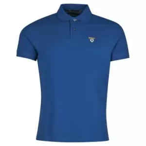 image of Barbour Mens Society Polo Deep Blue Large