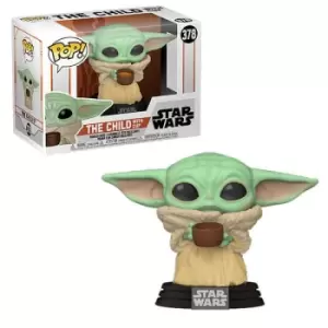 image of Star Wars The Mandalorian The Child (Baby Yoda) with Cup Pop! Vinyl Figure