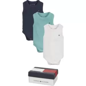 Image of Tommy Hilfiger Baby Girl Body 3 Pack Giftpack - Blue