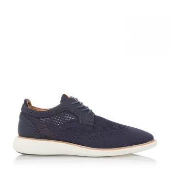 image of Dune London Dune Barbed Low Trainers Mens - Navy Fabric