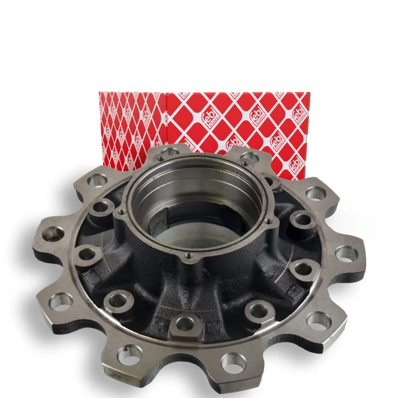 Image of FEBI BILSTEIN 174175 Wheel Hub Rear Axle, without wheel bearing Wheel Hub (653)
