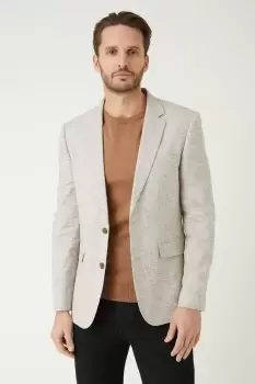 image of Mens Slim Fit Neutral End On End Blazer