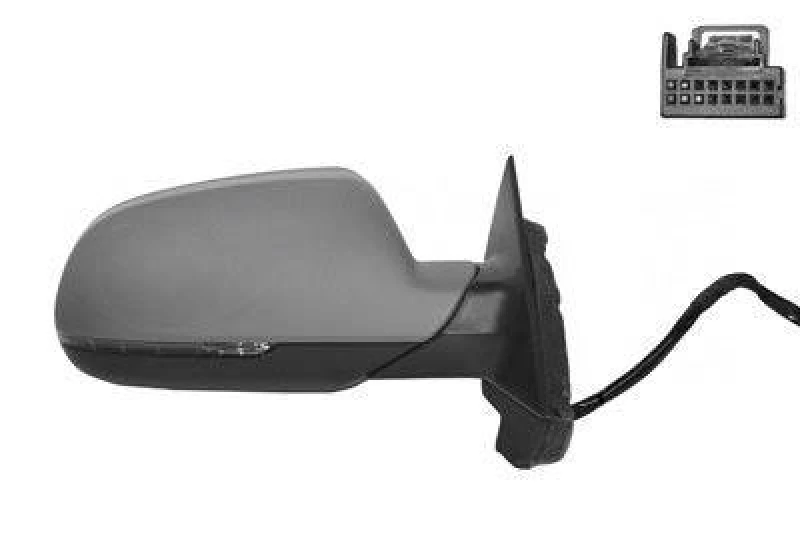 Image of VAN WEZEL 0338808 Wing mirror * HAGUS * Right, Heatable, primed Outside Mirror (50)