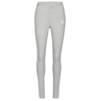 image of adidas 3 STRIPES TIGHT womens Tights in Grey - Sizes UK 6,UK 8,UK 10,UK 12,UK 14,UK 16,UK 18,UK 20,UK 22