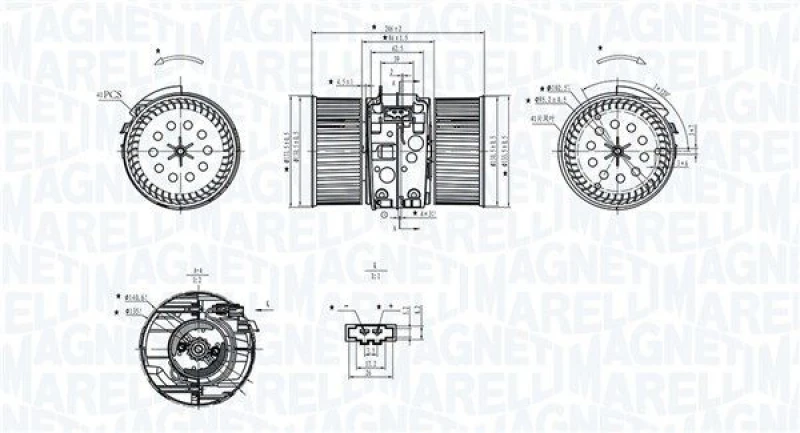 Image of MAGNETI MARELLI Blower motor MAGNETI MARELLI 069412748010
