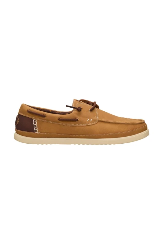Image of HEYDUDE HeyDude Harbor Low Classic Shoe Brown - HEYDUDE - Size: 8 Brown Male 8 HE23102