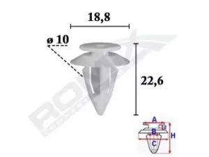 Image of ROMIX Clip, trim-/protection strip C70584 MERCEDES-BENZ,A-Klasse (W169),E-Klasse Limousine (W212),B-Klasse (W245),CLA Coupe (C117)