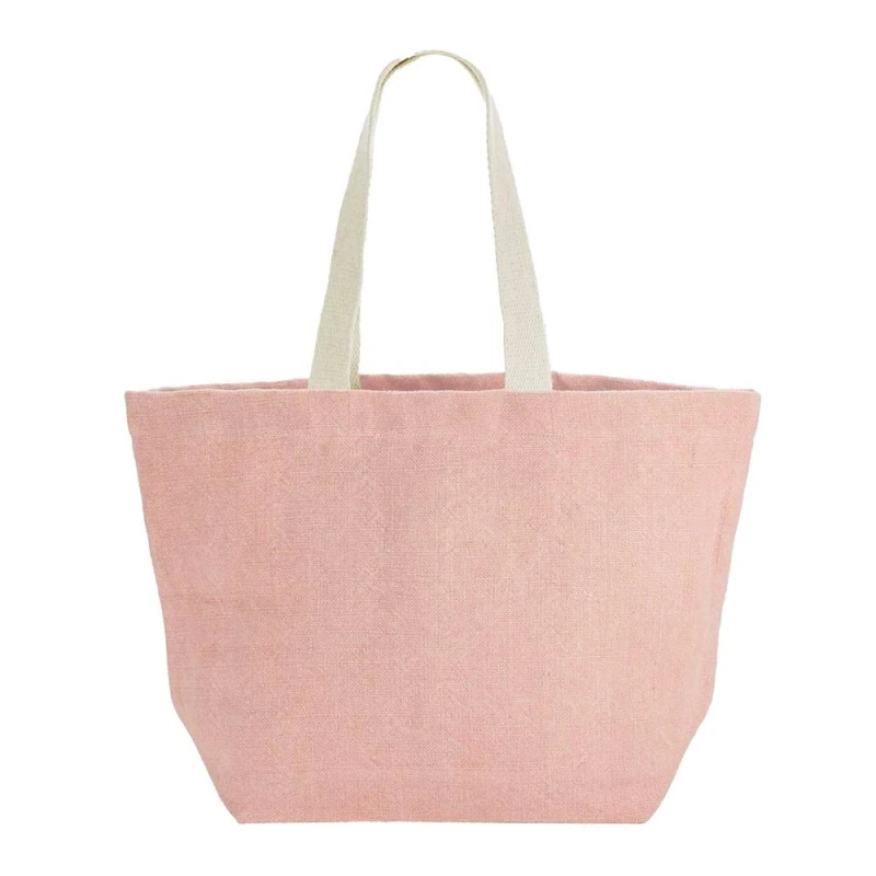 Image of Westford Mill Womens Washed Jute Tote Bag in Light Pink Light Pink Female One Size