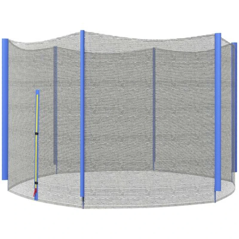 Image of SPORTNOW 8ft Trampoline Net Replacement Safety Net with Zipped Door, Green Green