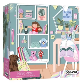 Image of Retro Vibes White Logo Collection Jigsaw Puzzle - 1000 Pieces