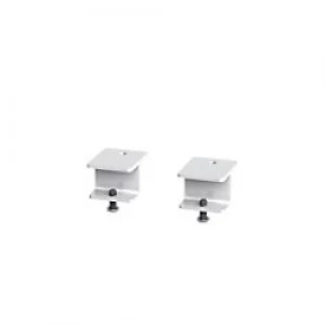 Image of Dams International Glazed Screen Brackets AGSBK-WH Aluminium White