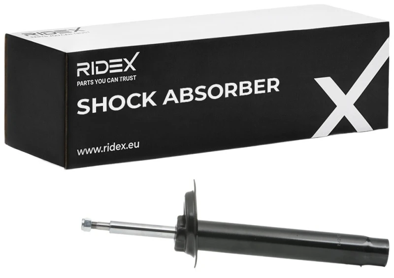 Image of RIDEX 854S1378 Shock absorber Front Axle Left, Gas Pressure, Suspension Strut, Top pin Shock Absorber (854)