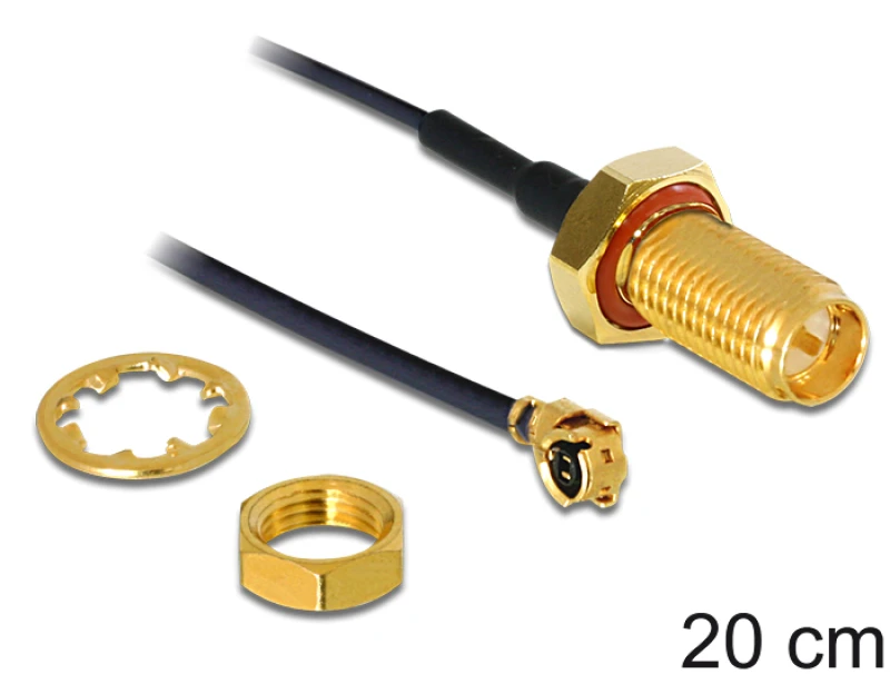 Image of DeLOCK 88746 coaxial cable 0.2 m Black