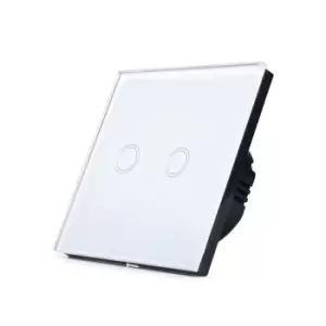 image of ENER-J WiFi Smart 2 Gang Touch Switch No Neutral Needed White Body