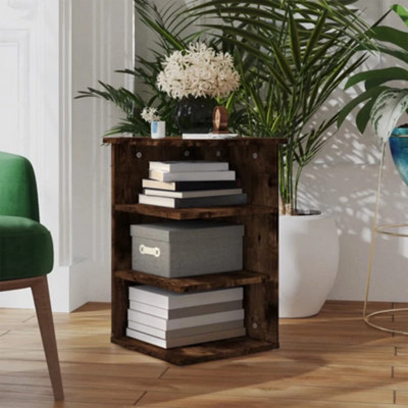 Image of vidaXL Side Cabinet Smoked Oak 35x35x55cm Engineered Wood, Brown 826366