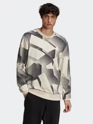 Image of adidas Sportswear Graphic Sweatshirt, Multi Size M Men