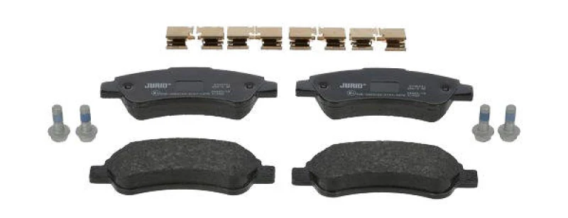 Image of JURID 573274J Brake pad set not prepared for wear warning indicator, with accessories, with brake caliper screws Brake Pad Set,disc brake (402)