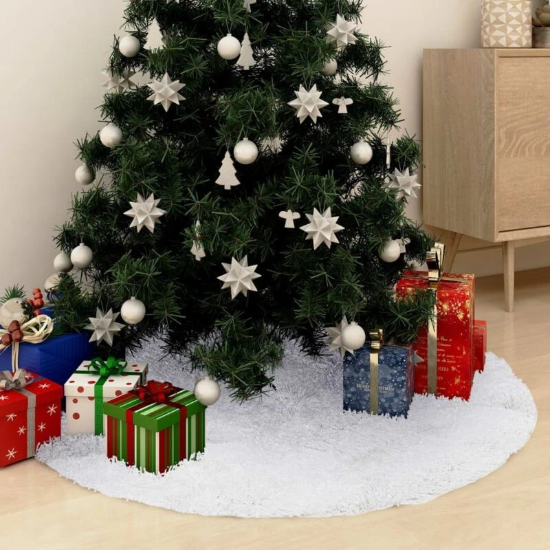 Image of VIDAXL Christmas Tree Skirt White 122cm Faux vidaXL 8720286445792