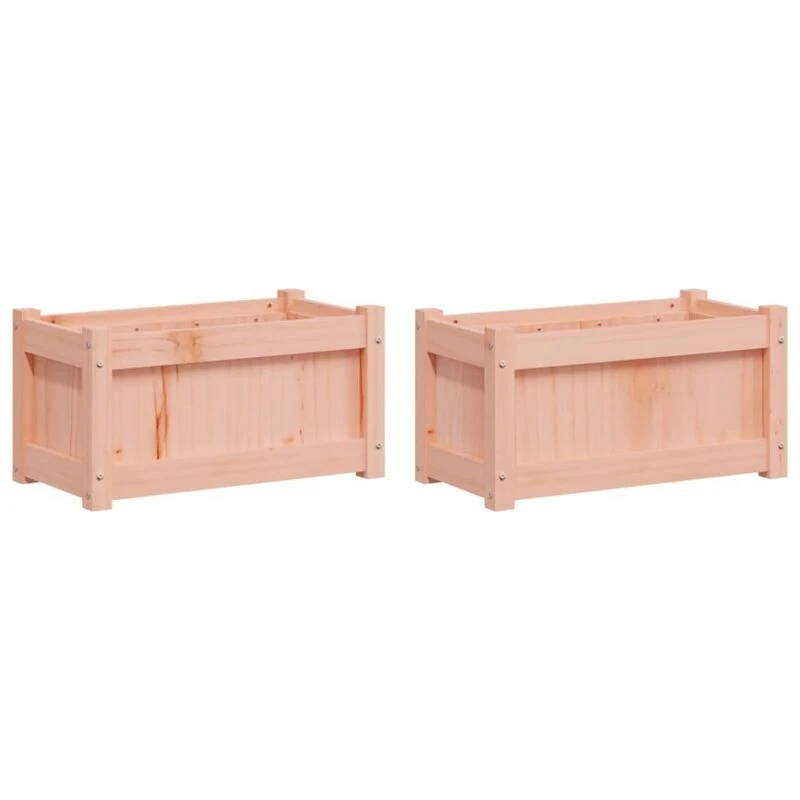 Image of vidaXL Garden Planters 2 pcs Solid Wood Douglas, Brown 837446