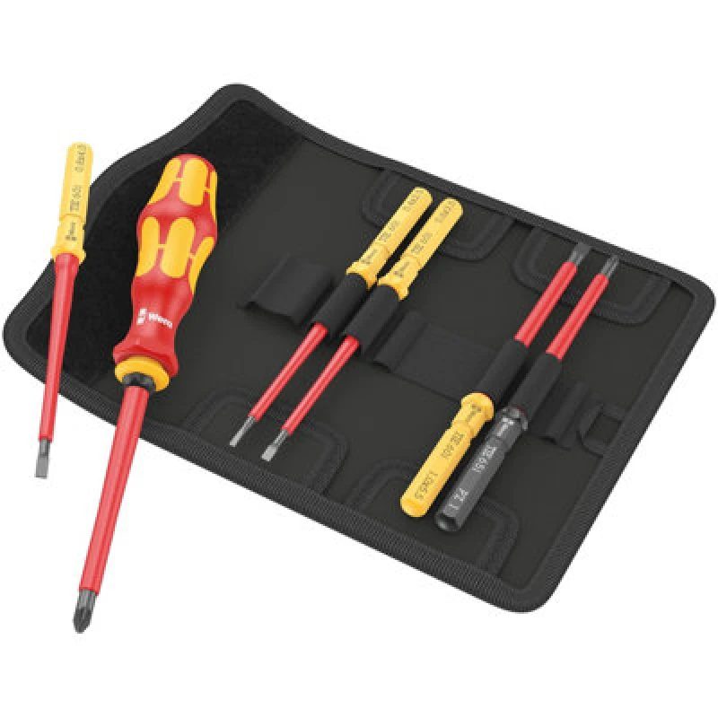 Image of Wera Kraftform Kompakt Mixed Vde Bit Holding Screwdriver Set (7 Piece)