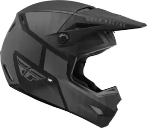 Image of Fly Racing Kinetic Drift Youth Motocross Helmet, black-grey, Size L, black-grey, Size L