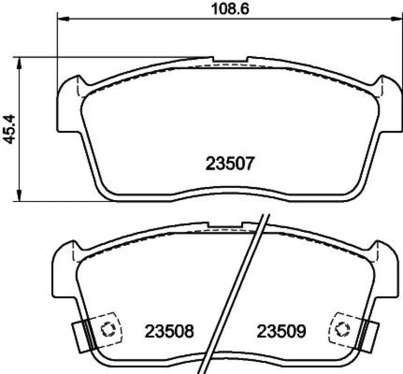 Image of HELLA Brake pad set HELLA 8DB 355 009-631