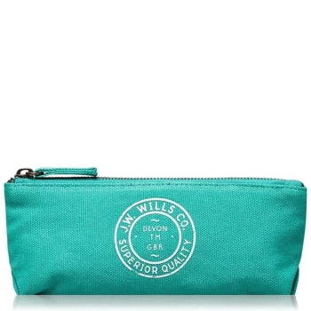 image of Jack Wills Walburn Stripe Pencil Case - Jade