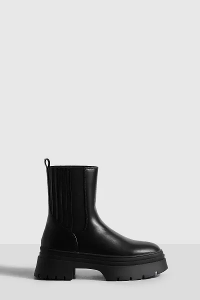 image of Double Sole Chunky Chelsea Boots