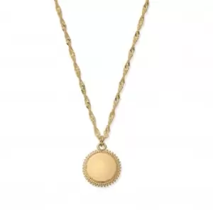 image of Gold Personalised Moon Coin Necklace PGNTR3261