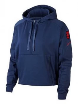 Image of Nike Womens England Hoody, Royal, Size XS, Women