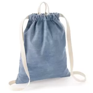 Image of Bagbase Denim Gymsac (One Size) (Light Denim)