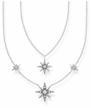 image of Thomas Sabo Sterling Silver Star Necklace 40-45cm KE1984- Jewellery