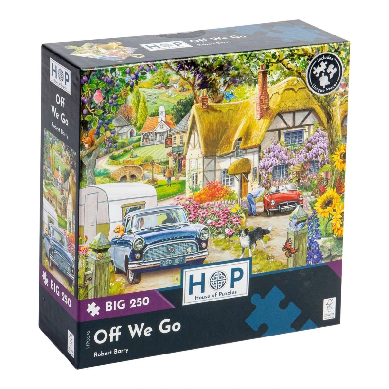 Image of The House Of Puzzles Off We Go, BIG 250 Piece Jigsaw Puzzle Multi unisex