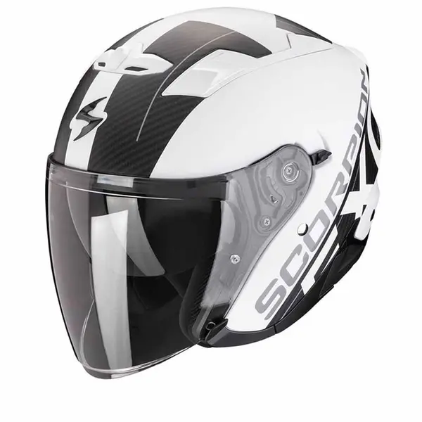 Image of Scorpion EXO-230 QR White Matt Black Jet Helmet L