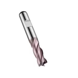 Image of C246 15.00MM HSS-E Flatted Shank Multi Flute End Mill - TiCN Coated DIN 844K