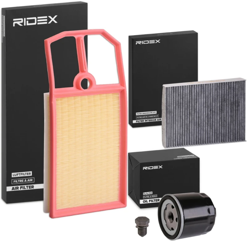 Image of RIDEX 4055F0210 Filter Set with air filter, with pre-filter Filter Set (4055)