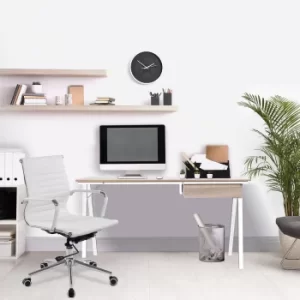 image of Tyrol Stylish Urban Style Workstation White Frame, Oak