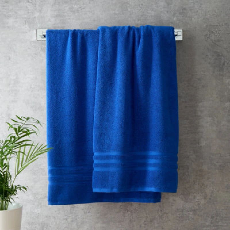 Image of Catherine Lansfield Zero Twistzero Twist Cotton 50X85Cm Hand Towel Cobalt Blue