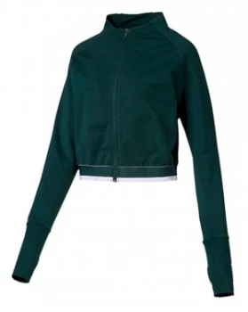 image of Puma Ladies Green Soft Sports Jacket