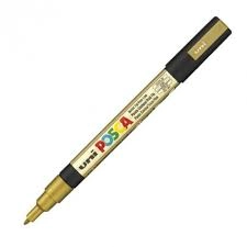 Image of Posca PC-3M Marker Fine Gold PK1