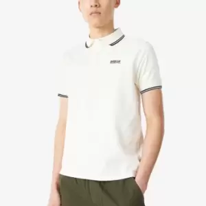 Image of Barbour International Mens Rider Tipped Polo Shirt - Whisper White - L