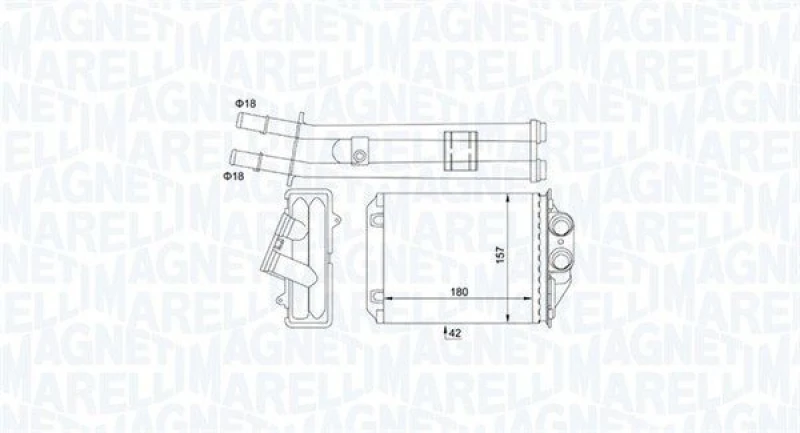 Image of MAGNETI MARELLI Heater matrix MAGNETI MARELLI 350218491000
