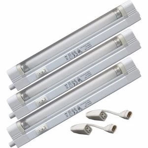 Image of KnightsBridge T4 6W Linkable Fluorescent Fitting With Diffuser - Triple Pack