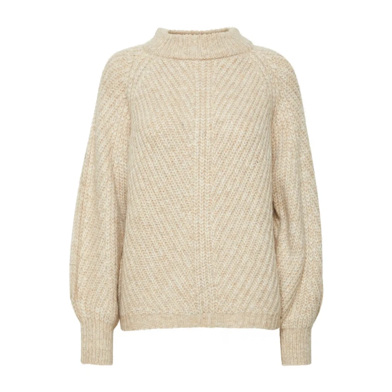 Image of b.Young Womens turtleneck sweater b.young Oksana Beige Female XS