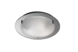 Image of Brooklyn Flush Ceiling, 400mm Round, 3 Light E27 Polished Chrome